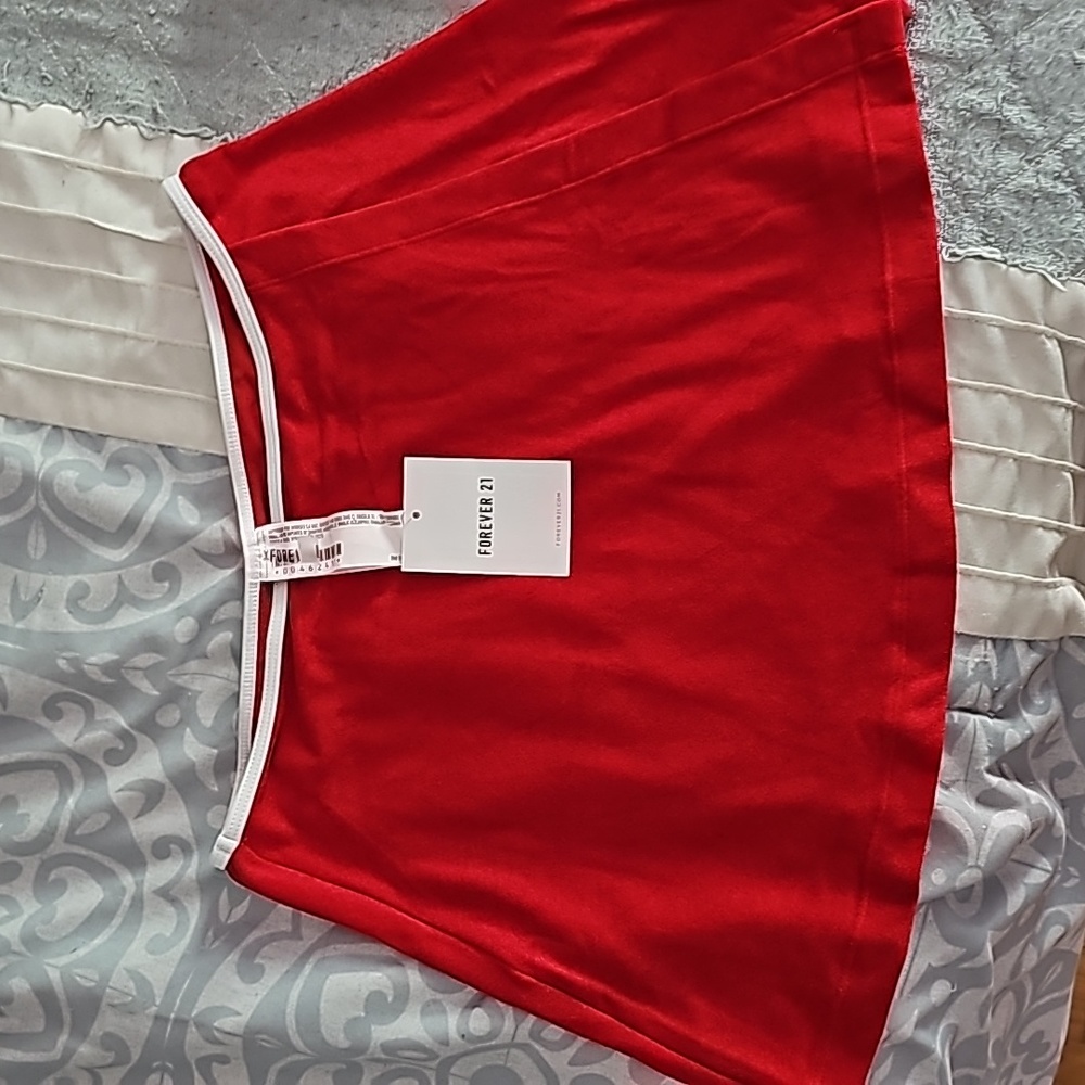 Red swim skirt